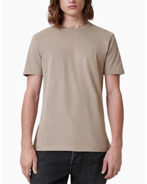 AllSaints All Saints T Shirts Crew Neck Slim Short Sleeve Casual Summer Cotton Tee - Green
