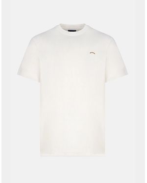 Paul & Shark Pure Cotton Jersey Badge T Shirt - White