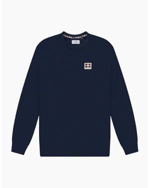 Aquascutum Active Patch Crewneck - Blue