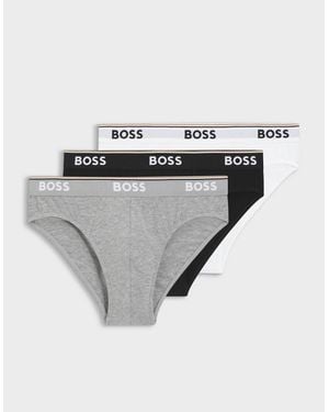 BOSS Boss 3 Pack Power Briefs - Grey
