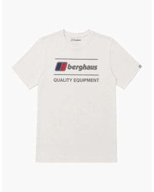 Berghaus T Shirt Quality Equipment Crew Neck Short Sleeve Summer T Shirt - White