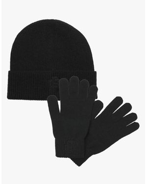 Jack & Jones Train Hat & Gloves Set - Black