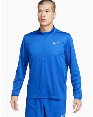 Nike 1/4 Zip Royal Running Top - Blue
