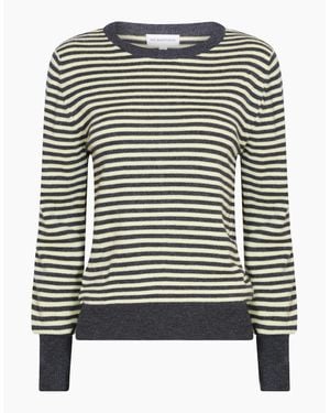 no emotions Striped Jumper - Black