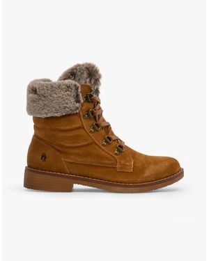 Hush Puppies Florence Leather Ankle Boots Tan - Brown