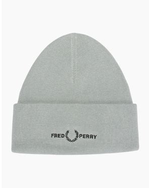Fred Perry Graphic Logo Beanie - Grey