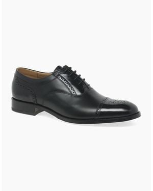 Loake Woodstock Lace Up Half Brogues - Black