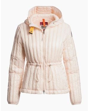 Parajumpers Kun Blush Hooded Down Jacket - White