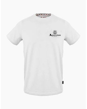 Aquascutum Regular Fit Crew Neck Short Sleeve T-Shirt - White