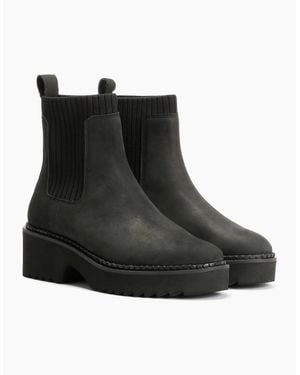 TOMS Millie Nubuck Leather Boots - Black