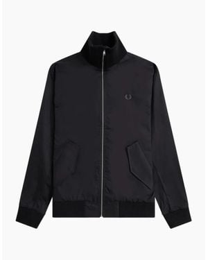Fred Perry Knitted Rib Tennis Bomber Jacket - Blue