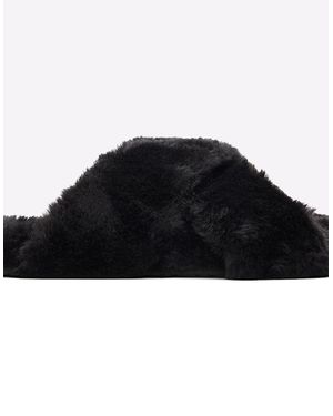 TOMS Susie Mule Slippers Faux Fur - Black