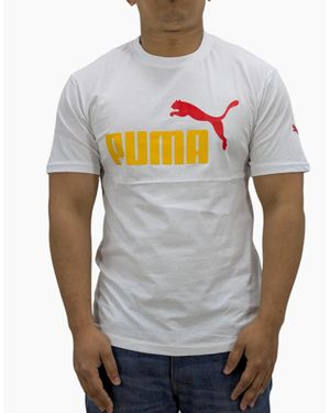 PUMA T Shirt Essentials Logo Crew Neck Pullover Short Sleeve Casual Cotton - Grey