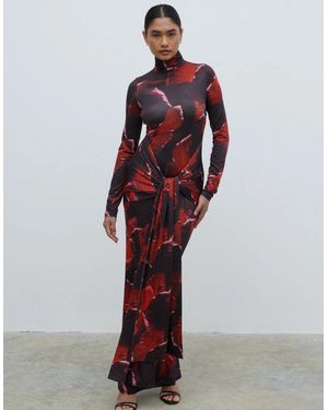 Pretty Lavish Emmeline High Neck Jersey Maxi Dress - Red