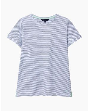 Crew Perfect Stripe Short Sleeve T-Shirt - Blue