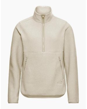 Jack Wolfskin Lite Curl Half Zip Fleece - White