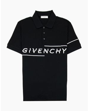 Givenchy Embroidered Split Logo Polo - Black