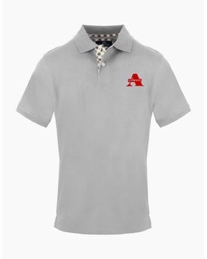 Aquascutum Collared Neck Short Sleeve Polo Shirt - Grey