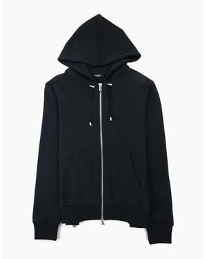 Balmain Logo Print Drawstring Hoodie Eab - Black