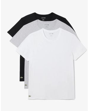 Lacoste 3-Pack Lounge T-Shirts - White