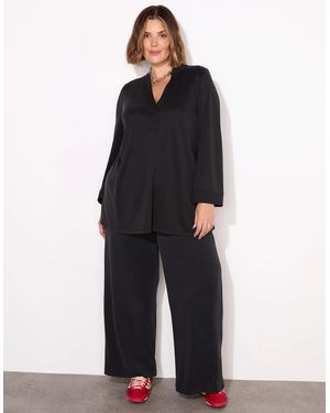Live Unlimited London Cupro Jersey Trouser - Blue