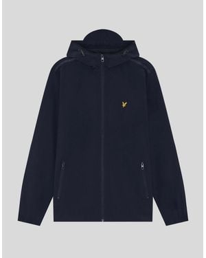 Lyle & Scott Taped Water Resistant Hooded Jacket - Blue
