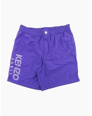 KENZO Logo Bathing Shorts - Purple