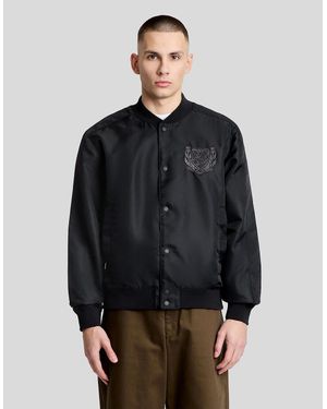 Lyle & Scott Embroidered Crest Varsity Jacket - Grey