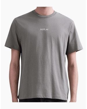 Replay Basic Logo T-Shirt - Grey