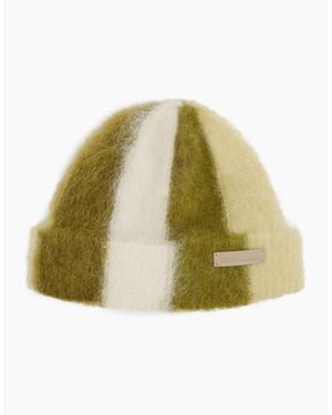 Ami Paris Striped Beanie - Green