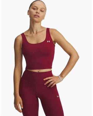Under Armour Motion Emea Scoop Neck Sleeveless Snug Fit Tank - Red