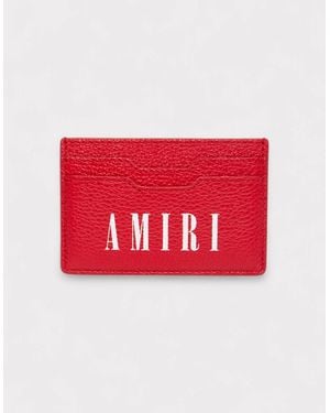 Amiri Large Logo Card Holder - Red