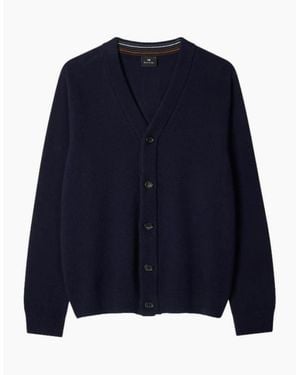 Paul Smith Ps Button Through Cardigan 49 Dk - Blue