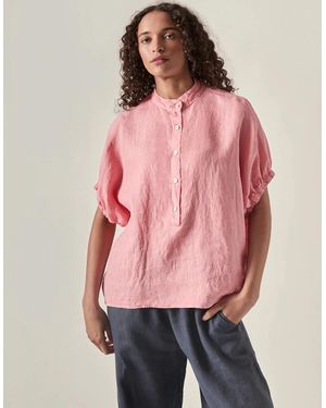 James Lakeland Relaxed Linen Blouse - Pink