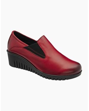 Lotus Delmar Wedge Shoes - Red
