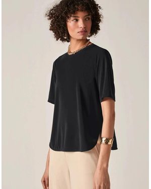 James Lakeland Jersey Relaxed Top - Black