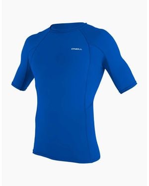 O'neill Sportswear Basic Skins Short Sleeve Rash Guard - Blue