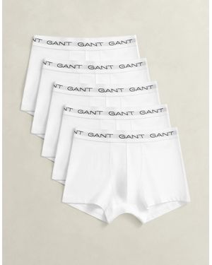GANT Slim Fit Stretch Cotton Jersey Trunks 5-Pack - Natural