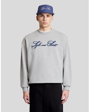 Lyle & Scott Script Logo Crew Neck Sweatshirt - Grey