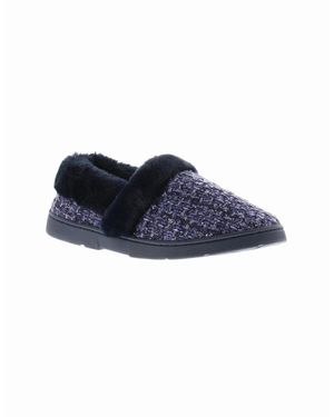 Strollers Slippers Avon Slip On Fluffy Faux Fur Uk Size - Blue