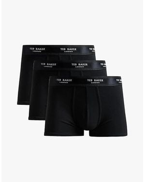 Ted Baker 3-Pack Cotton Trunks - Black