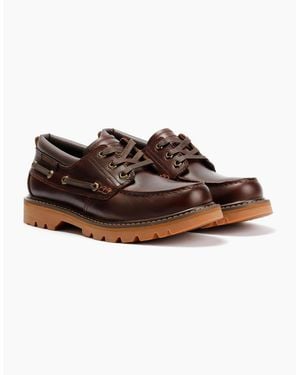 Caterpillar Colorado Boat Lo Leather British Tan Lace-Up Shoes - Brown