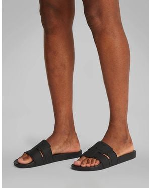 Calvin Klein Pool Slide Double T Sliders Ck - Brown