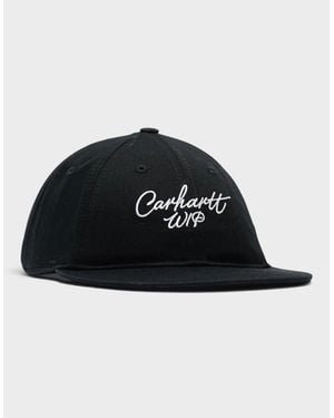 Carhartt Wip Logo Signature Cap Wax - Black