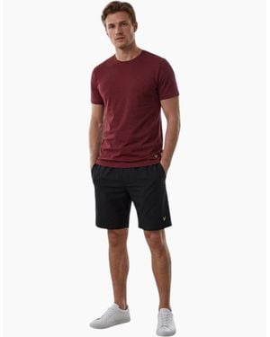 Lyle & Scott Lounge Sets Shorts T-Shirt Sleepwear Half Pant Sport New Set - Red