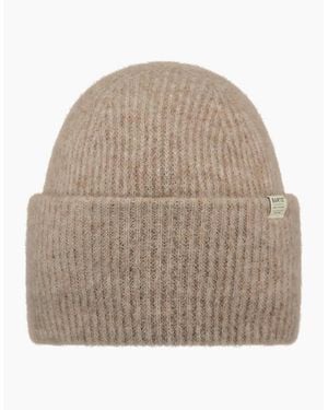 Barts Kylar High Turn Up Knitted Beanie - Natural