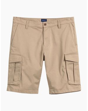 GANT D1 Twill Cargo Shorts Dark Khaki - Natural