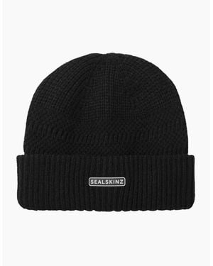 SealSkinz Gressenhall Textured Stripe Beanie - Black