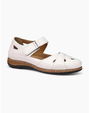 Hotter Devi Wide Fit Mary Jane Shoes - White