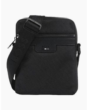 BOSS Ray Leather Crossbody Bag - Black